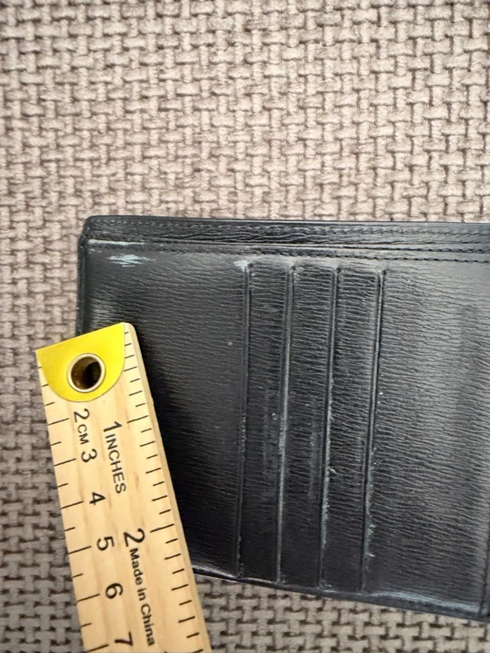 Montblanc Black Leather Bifold Wallet Snap Coin Pocket & Original Box Minimalist